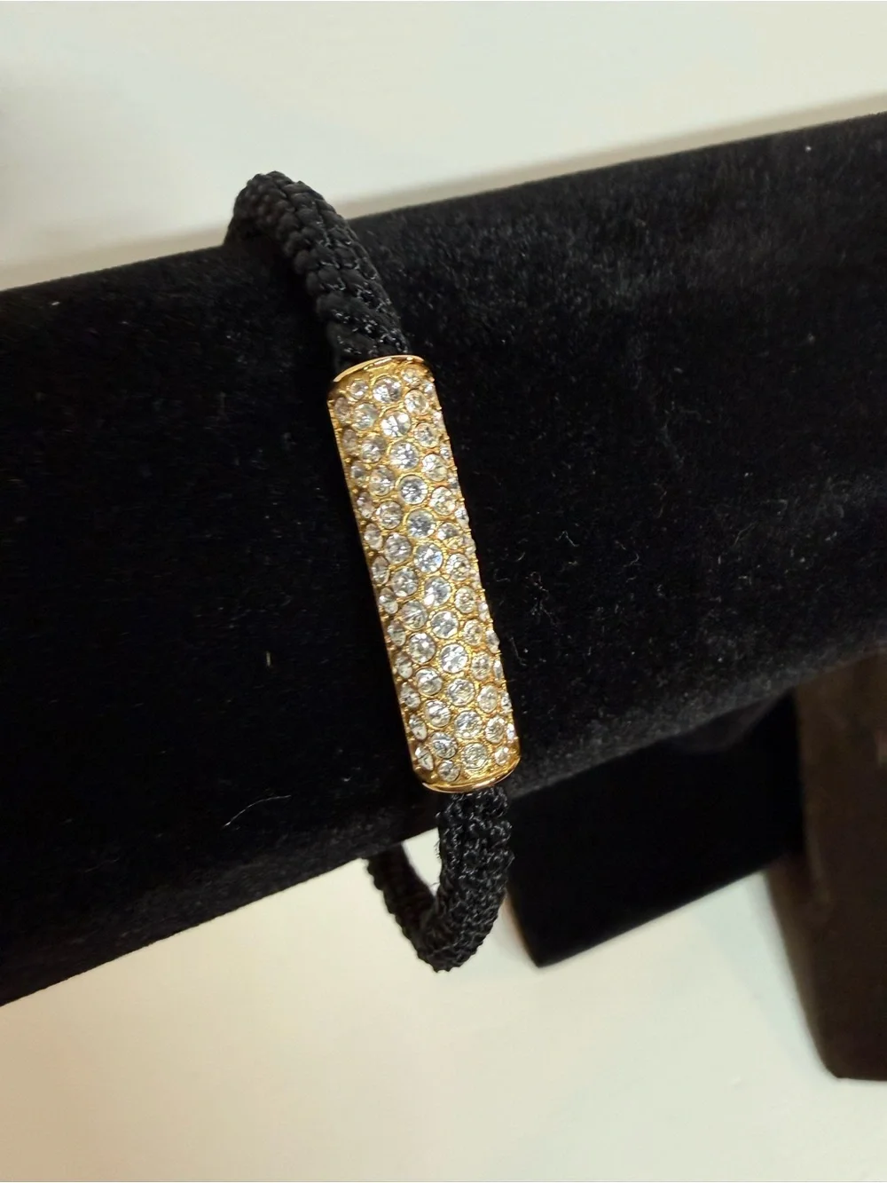 Michael Kors rhinestone and Black Cord Bracelet
